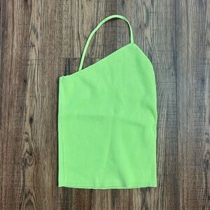 Small Green Zara Asymmetrical Knit Top